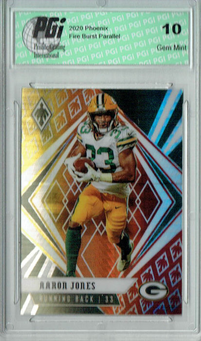 Aaron Jones 2020 Phoenix #20 Fanatics Fire Burst Card PGI 10