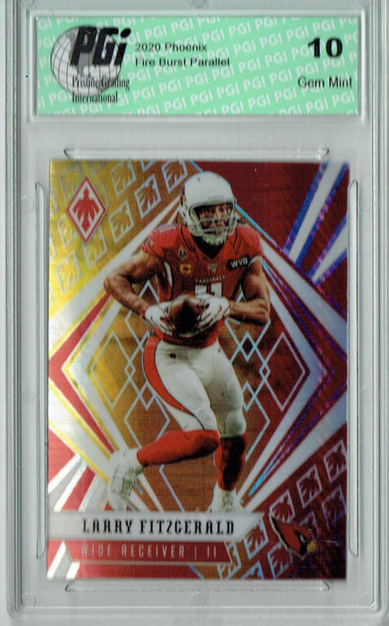 Larry Fitzgerald 2020 Phoenix #22 Fanatics Fire Burst Card PGI 10