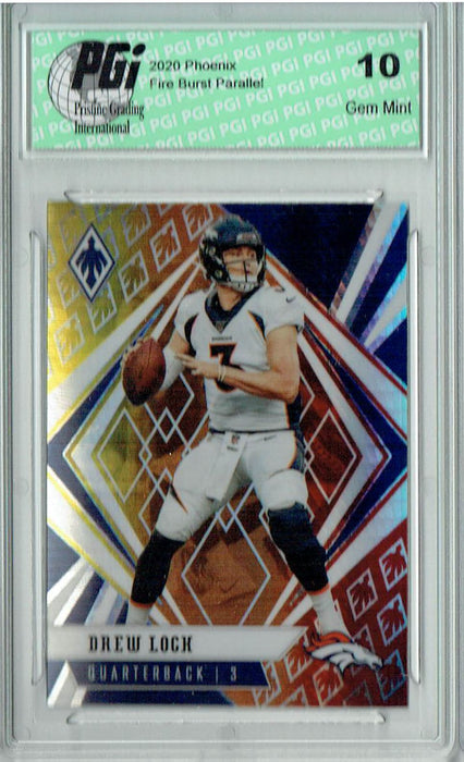 Drew Lock 2020 Phoenix #26 Fanatics Fire Burst Card PGI 10