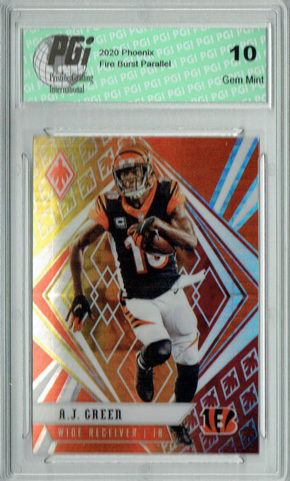 A.J. Green 2020 Phoenix #40 Fanatics Fire Burst Card PGI 10