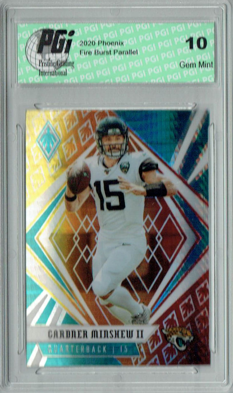 Gardner Minshew II 2020 Phoenix #42 Fanatics Fire Burst Card PGI 10