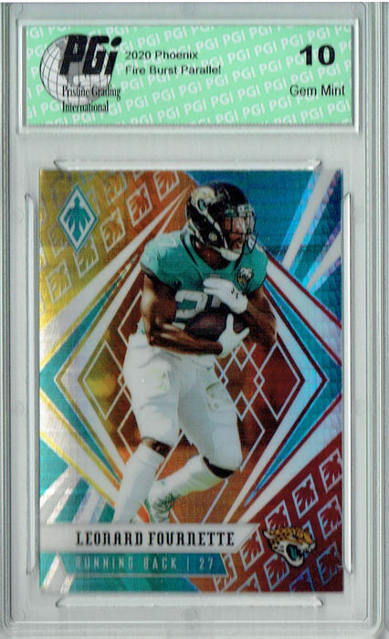 Leonard Fournette 2020 Phoenix #44 Fanatics Fire Burst Card PGI 10