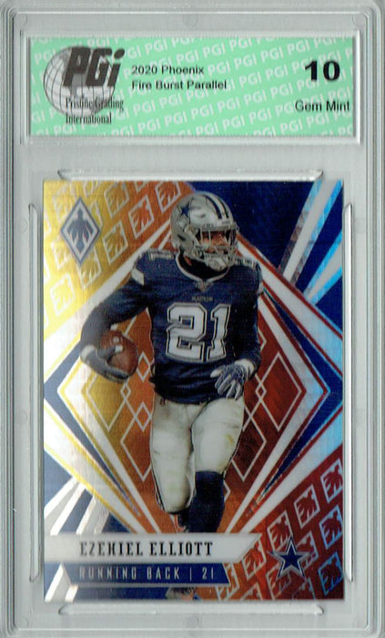 Ezekiel Elliott 2020 Phoenix #49 Fanatics Fire Burst Card PGI 10