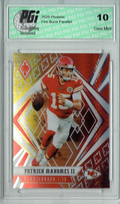 Patrick Mahomes II 2020 Phoenix #45 Fanatics Fire Burst Card PGI 10