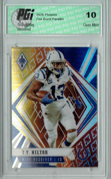 T.Y. Hilton 2020 Phoenix #53 Fanatics Fire Burst Card PGI 10