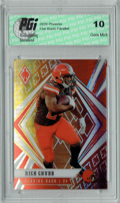 Nick Chubb 2020 Phoenix #59 Fanatics Fire Burst Card PGI 10