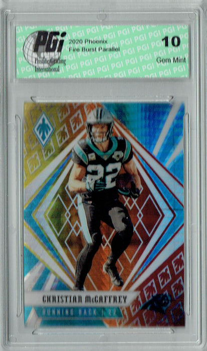 Christian McCaffrey 2020 Phoenix #68 Fanatics Fire Burst Card PGI 10