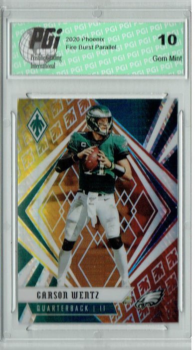 Carson Wentz 2020 Phoenix #73 Fanatics Fire Burst Card PGI 10