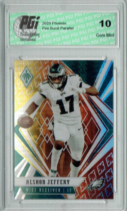 Alshon Jeffery 2020 Phoenix #74 Fanatics Fire Burst Card PGI 10