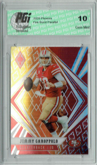 Jimmy Garoppolo 2020 Phoenix #82 Fanatics Fire Burst Card PGI 10