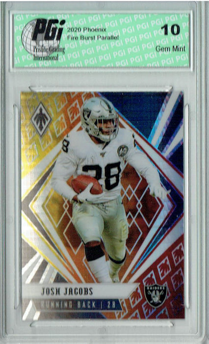 Josh Jacobs 2020 Phoenix #76 Fanatics Fire Burst Card PGI 10