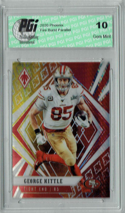 George Kittle 2020 Phoenix #84 Fanatics Fire Burst Card PGI 10