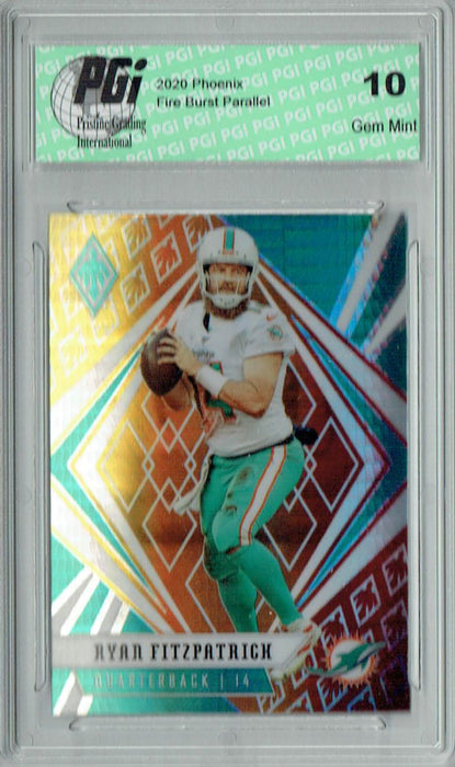 Ryan Fitzpatrick 2020 Phoenix #92 Fanatics Fire Burst Card PGI 10