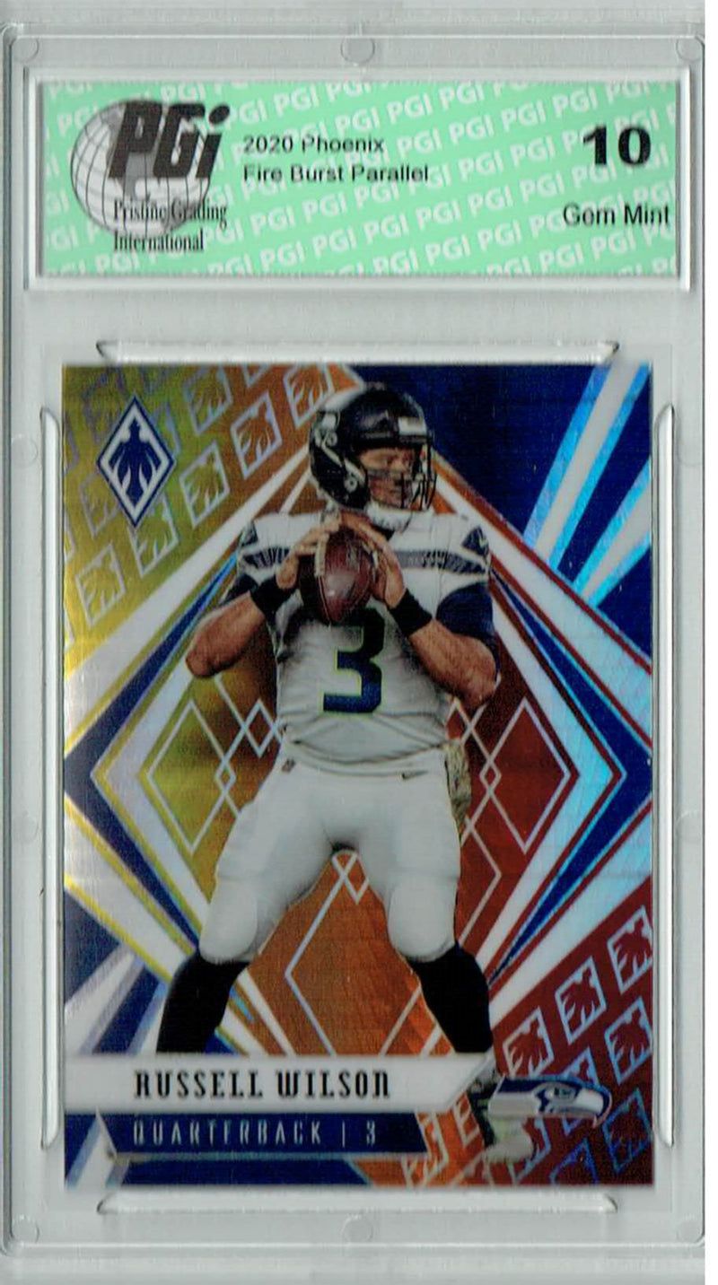 Russell Wilson 2020 Phoenix #98 Fanatics Fire Burst Card PGI 10
