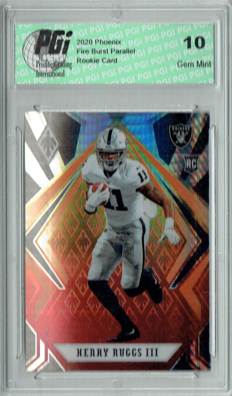 Henry Ruggs III 2020 Phoenix #107 Fanatics Fire Burst Rookie Card PGI 10