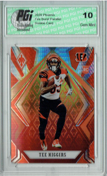 Tee Higgins 2020 Phoenix #110 Fanatics Fire Burst Rookie Card PGI 10