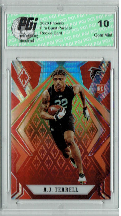 A.J. Terrell 2020 Phoenix #148 Fanatics Fire Burst Rookie Card PGI 10