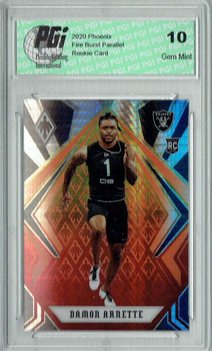 Damon Arnette 2020 Phoenix #149 Fanatics Fire Burst Rookie Card PGI 10