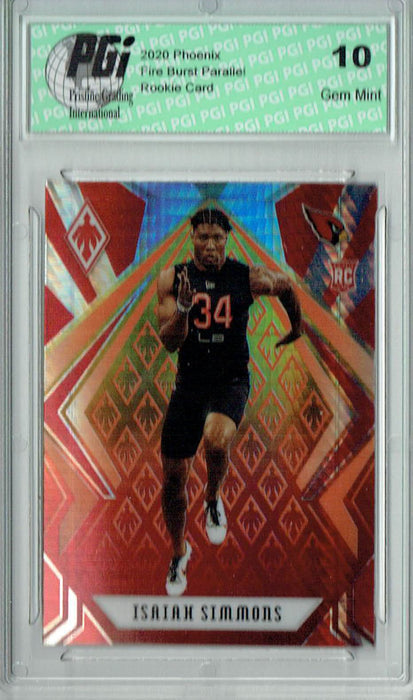 Isaiah Simmons 2020 Phoenix #145 Fanatics Fire Burst Rookie Card PGI 10