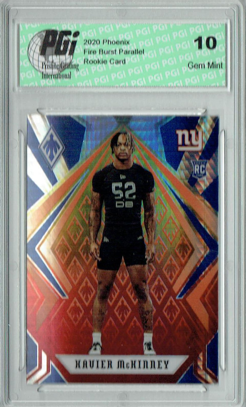 Xavier McKinney 2020 Phoenix #156 Fanatics Fire Burst Rookie Card PGI 10