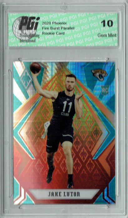 Jake Luton 2020 Phoenix #182 Fanatics Fire Burst Rookie Card PGI 10