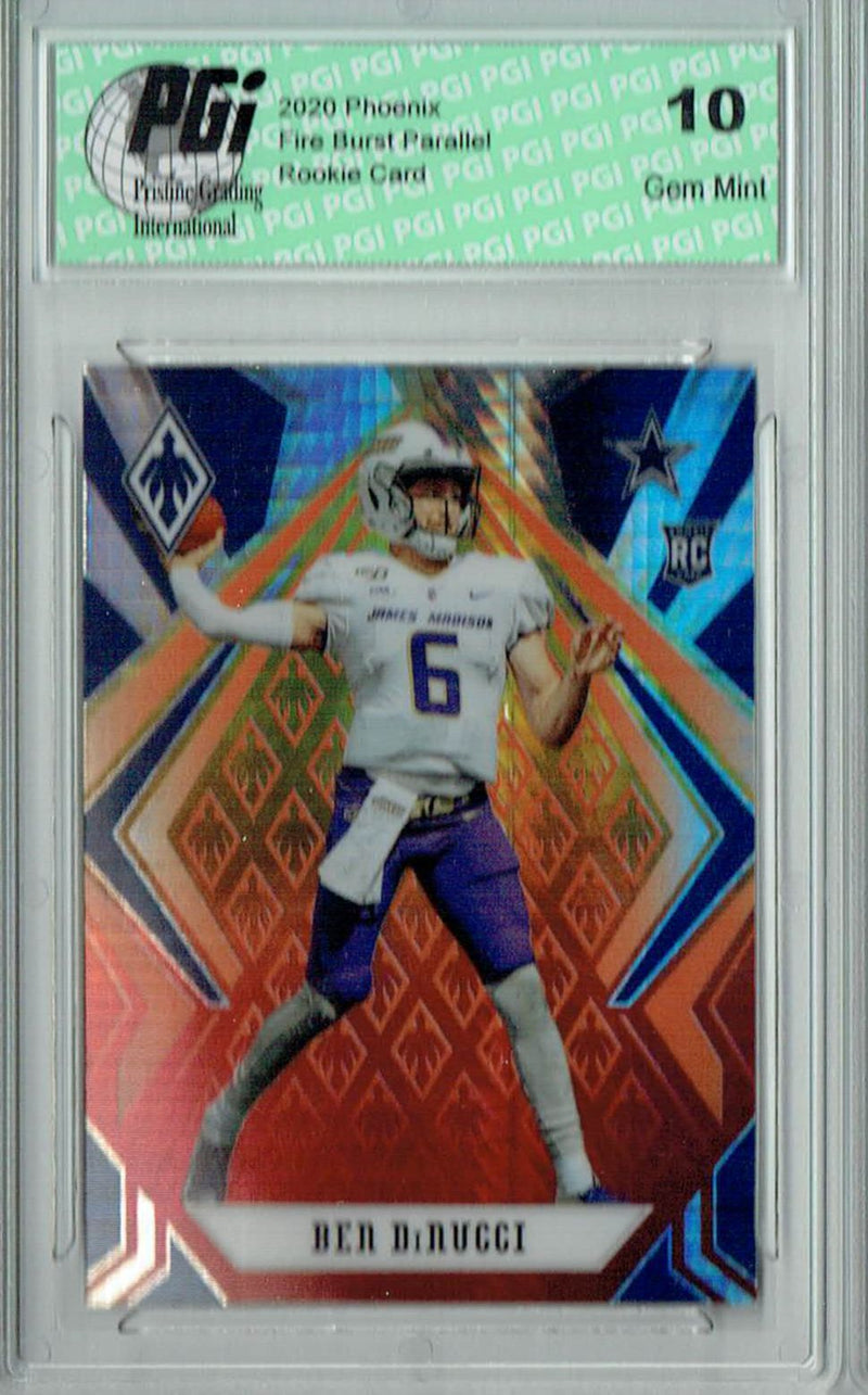 Ben DiNucci 2020 Phoenix #187 Fanatics Fire Burst Rookie Card PGI 10