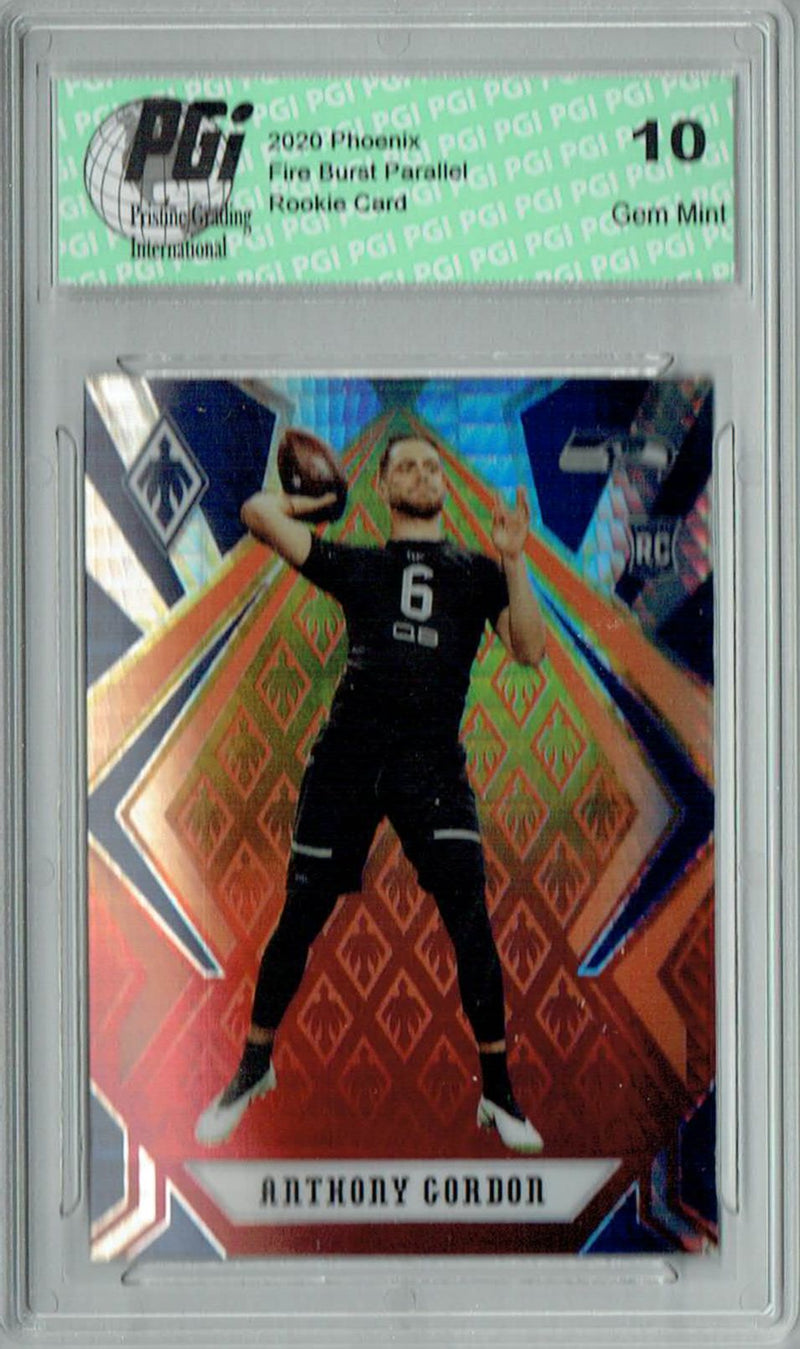 Anthony Gordon 2020 Phoenix #192 Fanatics Fire Burst Rookie Card PGI 10