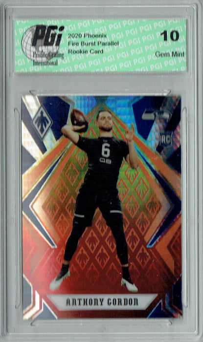 Anthony Gordon 2020 Phoenix #192 Fanatics Fire Burst Rookie Card PGI 10