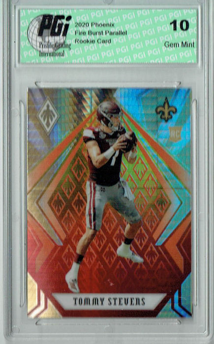 Tommy Stevens 2020 Phoenix #188 Fanatics Fire Burst Rookie Card PGI 10