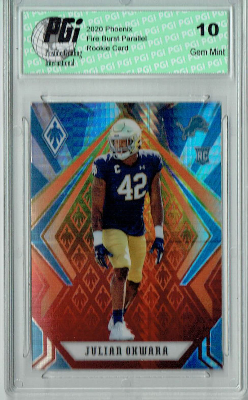 Julian Okwara 2020 Phoenix #197 Fanatics Fire Burst Rookie Card PGI 10