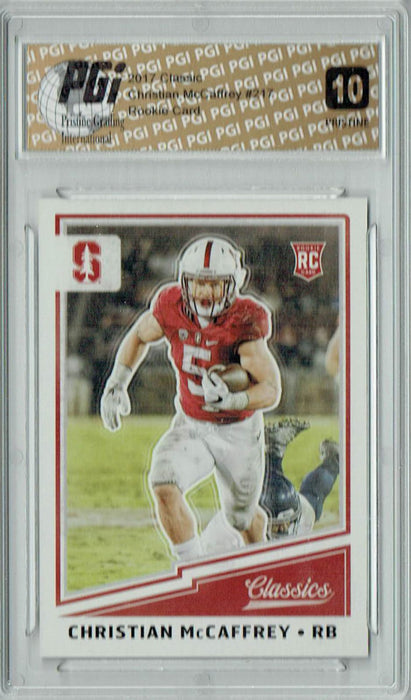 Christian McCaffrey 2017 Panini Classics #217 PRISTINE Rookie Card PGI 10