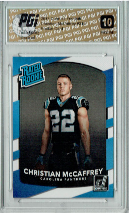 Christian McCaffrey 2017 Donruss Football #318 PRISTINE Rookie Card PGI 10