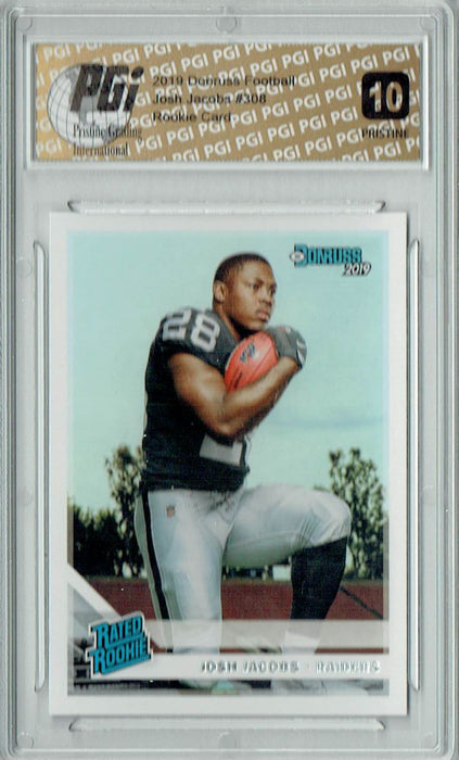 Josh Jacobs 2019 Donruss Football #308 PRISTINE Rookie Card PGI 10
