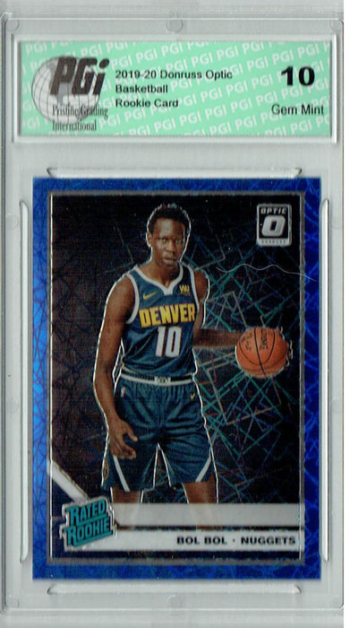 Bol Bol 2019 Optic #162 Blue Velocity Rookie Card PGI 10