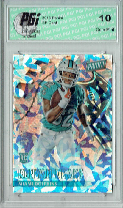 Kenyan Drake 2016 Panini #67 Cracked Ice #13/25 Rookie Card PGI 10