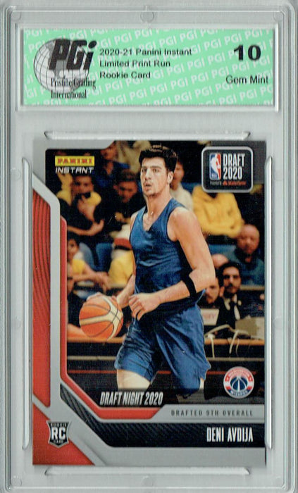 Deni Avdija 2020 Panini Instant Draft Night #DN6 1017 made Rookie Card PGI 10