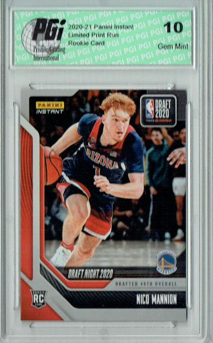 Nico Mannion 2020 Panini Instant Draft Night #DN21 329 Made Rookie Card PGI 10