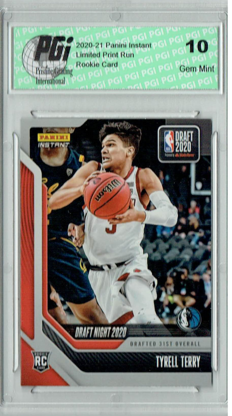 Tyrell Terry 2020 Panini Instant Draft Night #DN32 284 Made Rookie Card PGI 10