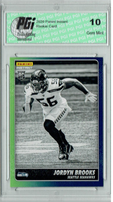 Jordyn Brooks 2020 Panini Instant Black & White #BW5 1 of 518 Rookie Card PGI 10