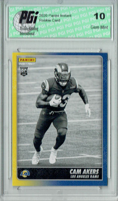 Cam Akers 2020 Panini Instant Black & White #BW2 1 of 518 Rookie Card PGI 10