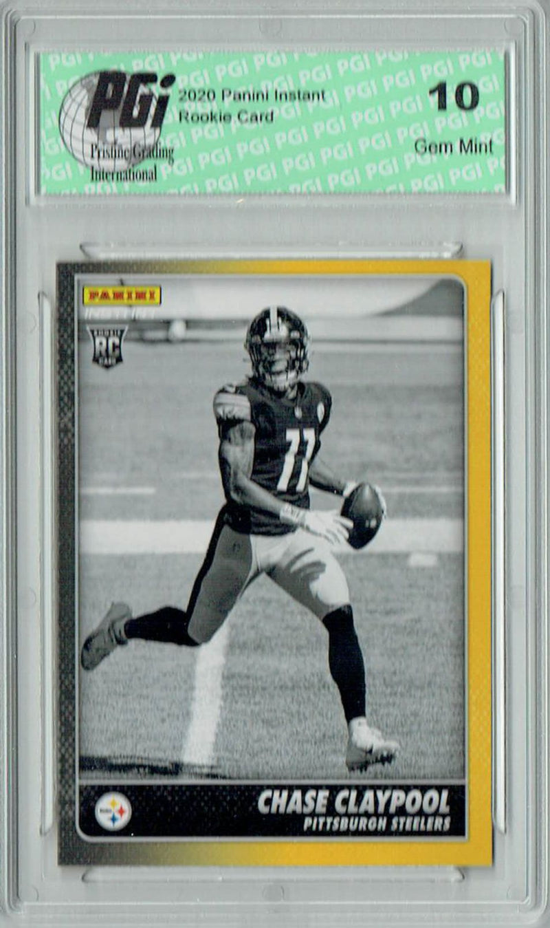 Chase Claypool 2020 Panini Instant Black & White #BW8 1/518 Rookie Card PGI 10