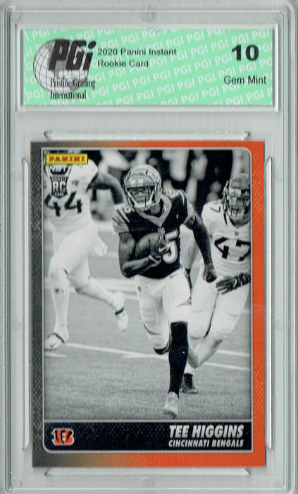 Tee Higgins 2020 Panini Instant Black & White #BW15 1 of 518 Rookie Card PGI 10