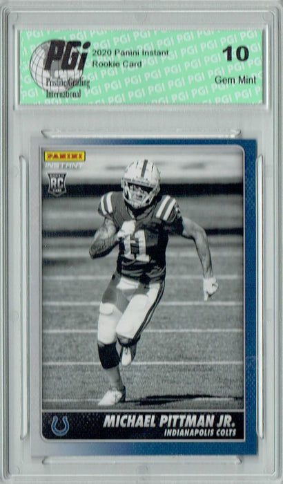 Michael Pittman Jr. 2020 Panini Black/White #BW25 1/518 Rookie Card PGI 10