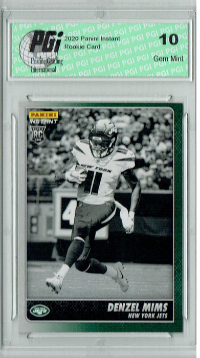 Denzel Mims 2020 Panini Instant Black & White #BW23 1 of 518 Rookie Card PGI 10