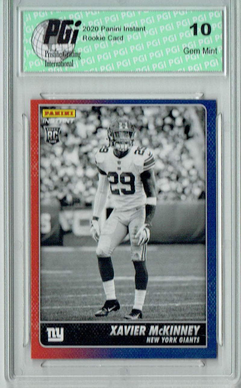 Xavier McKinney 2020 Panini Instant Black & White #BW22 1/518 Rookie Card PGI 10