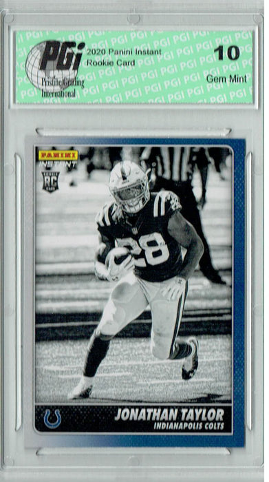 Jonathan Taylor 2020 Panini Instant Black & White #BW32 1/518 Rookie Card PGI 10