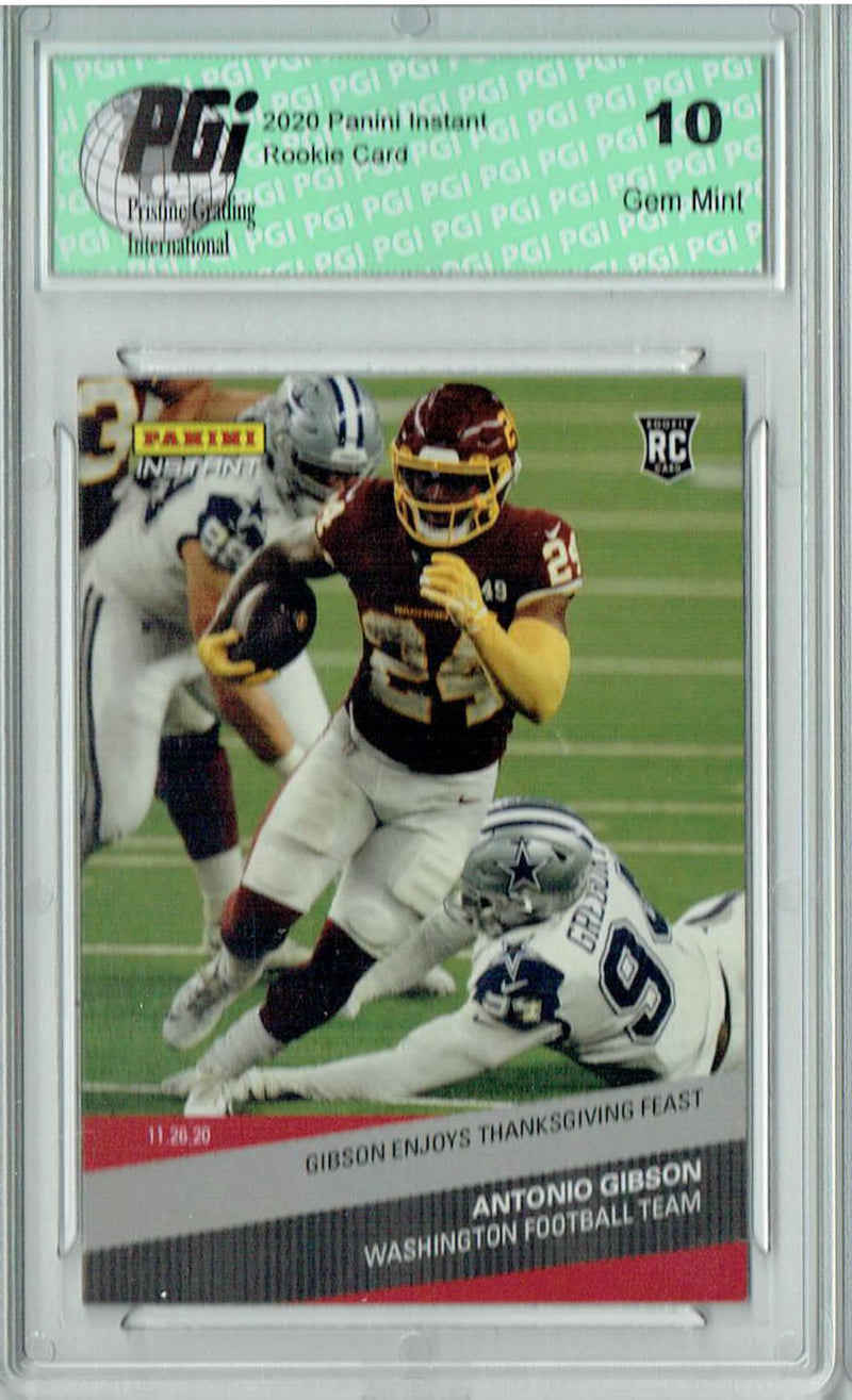 Antonio Gibson 2020 Panini Instant #134 1 of Just 78 Produced Rookie Card PGI 10