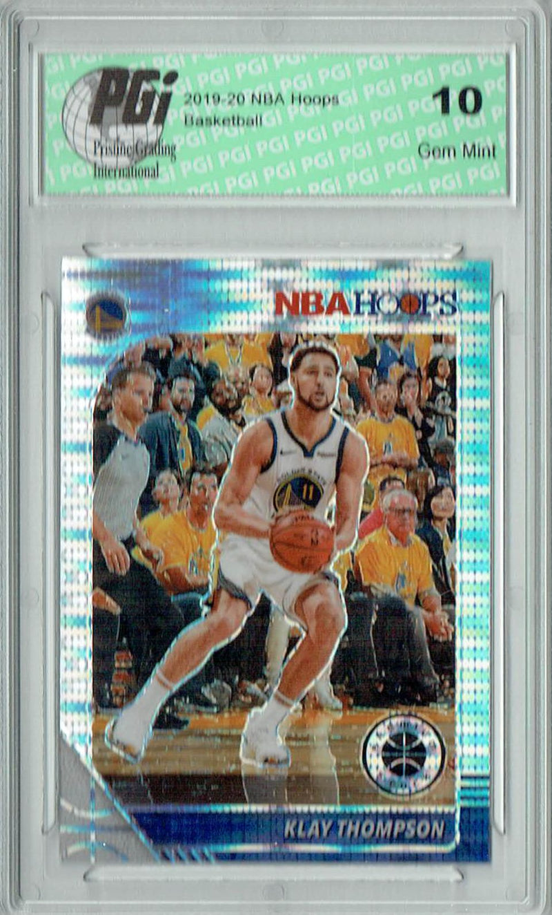 Klay Thompson 2019 NBA Hoops #60 Pulsar Premium Stock Card PGI 10