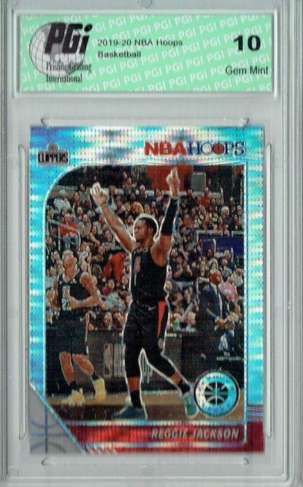 Reggie Jackson 2019 NBA Hoops #57 Pulsar Premium Stock Card PGI 10