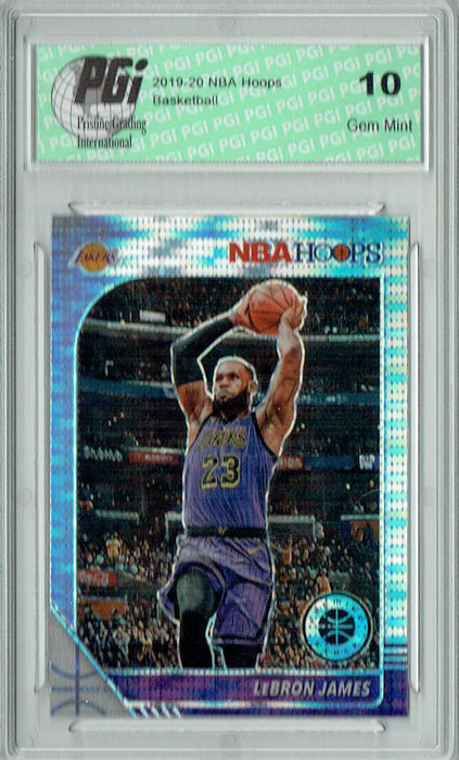 LeBron James 2019 NBA Hoops #87 Pulsar Premium Stock Card PGI 10